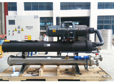 100hp Water Cooled Glycol Chiller (-10℃）delivery to Philippines Customer for Cooling Coconut